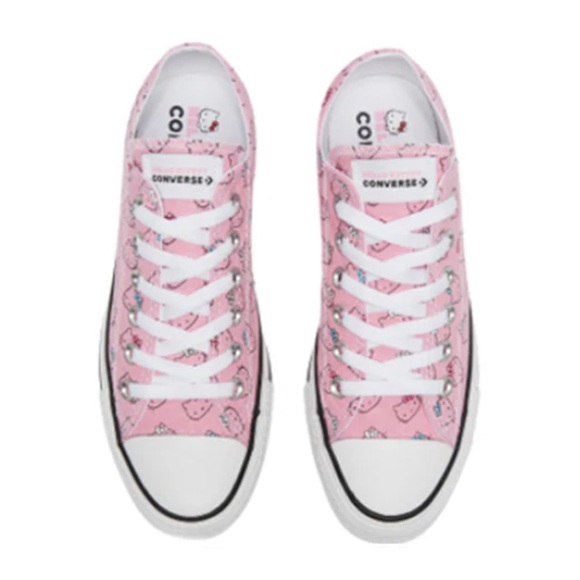 Converse Hello Kitty x Chuck Taylor All Star Ox 'Pink Kitty Pattern Low Tops 9.5 - Picture 3 of 15